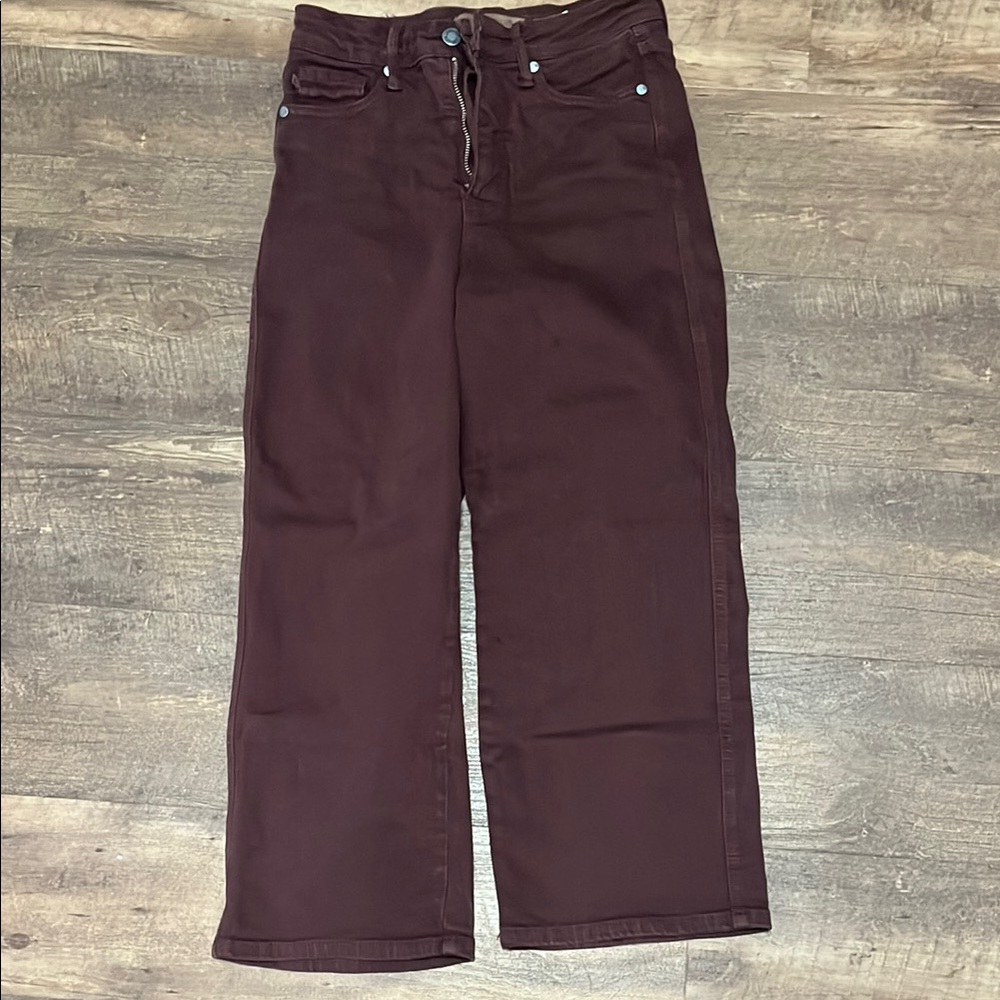 Wine - Judy blue Wide-Leg Pants